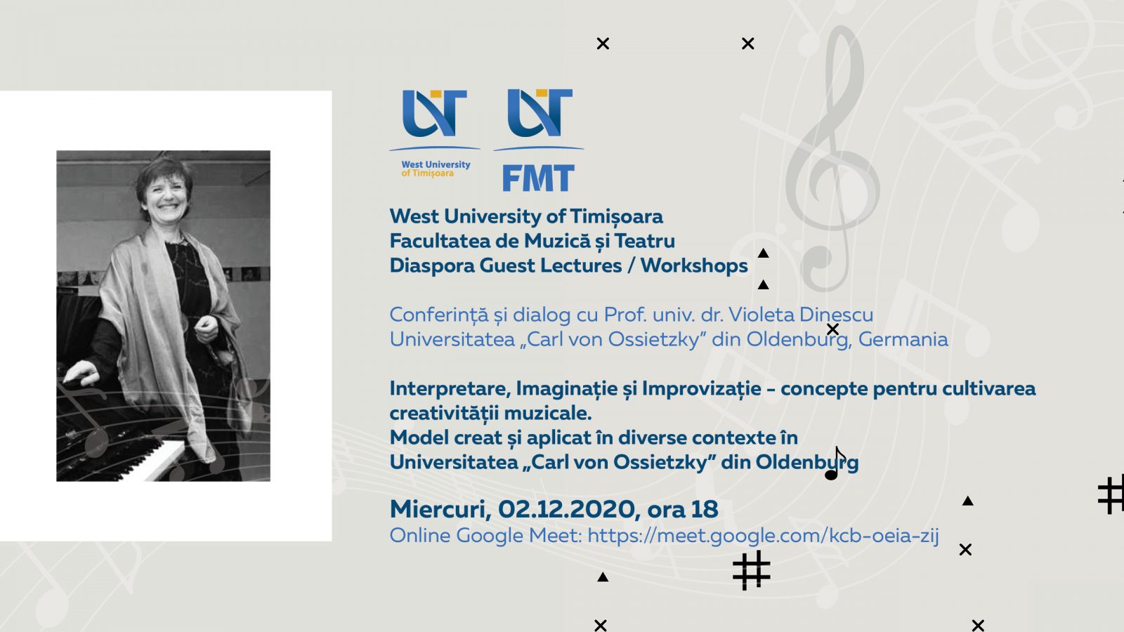 Afiș Conferință FMT Violeta Dinescu 2 Dec 2020 Afiș Conferință FMT Violeta Dinescu 2 Dec 2020