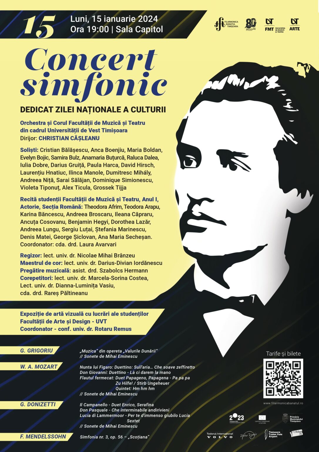 Concert Simfonic Extraordinar Dedicat Zilei Naționale A Culturii - UVT