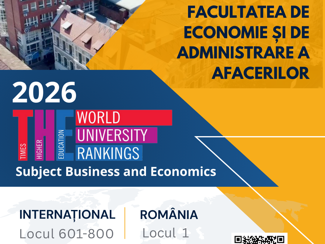 UVT-FEAA, reconfirmed in the Times Higher Education 2026 international ...